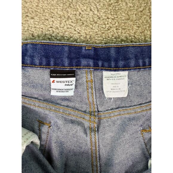 Westex Indura Jeans Mens 36 Blue Straight Flame Resistant FR Denim 36x30 C490 - Picture 8 of 15